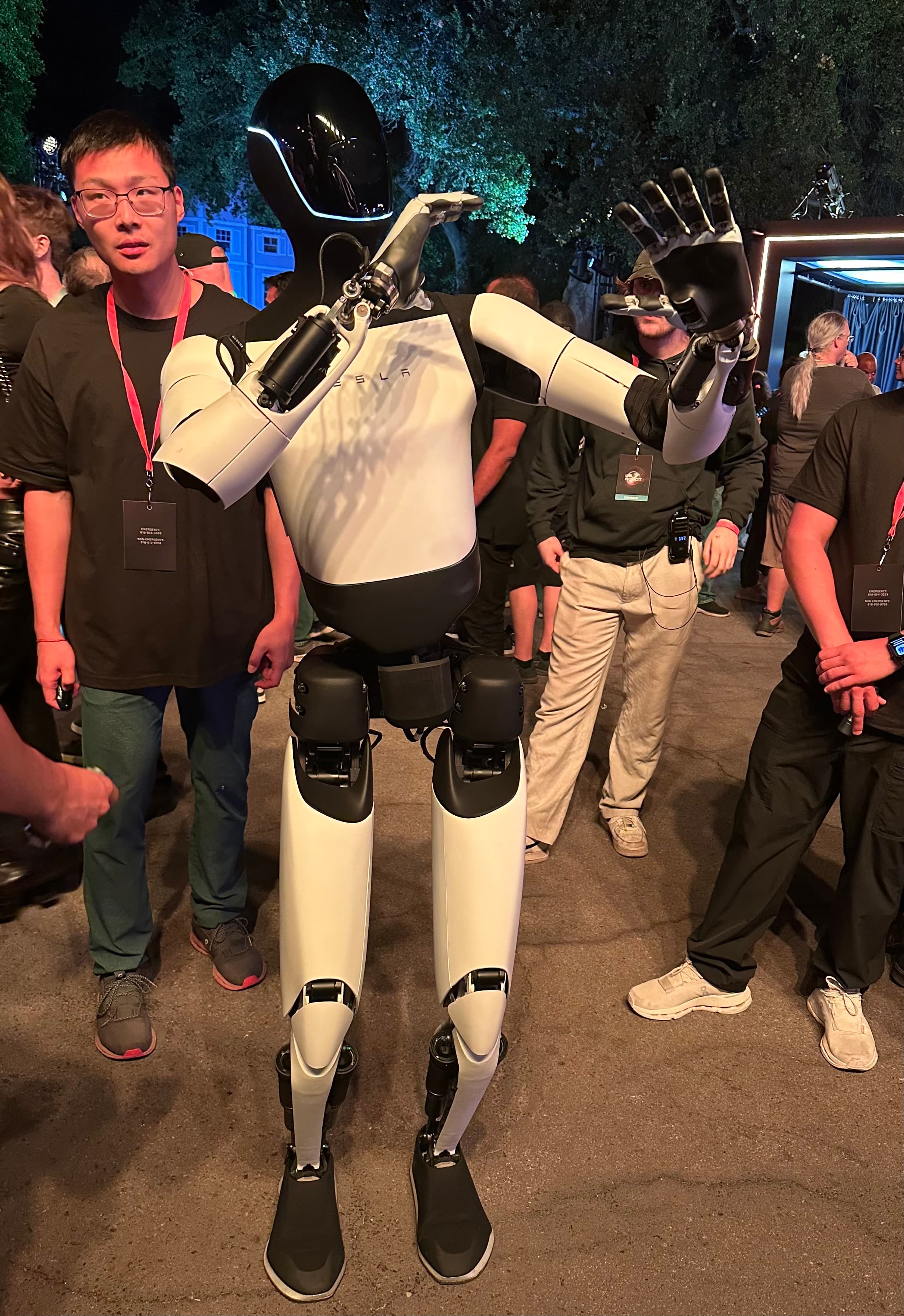 Tesla Optimus humanoid robot at Tesla Robotaxi event, October 2024